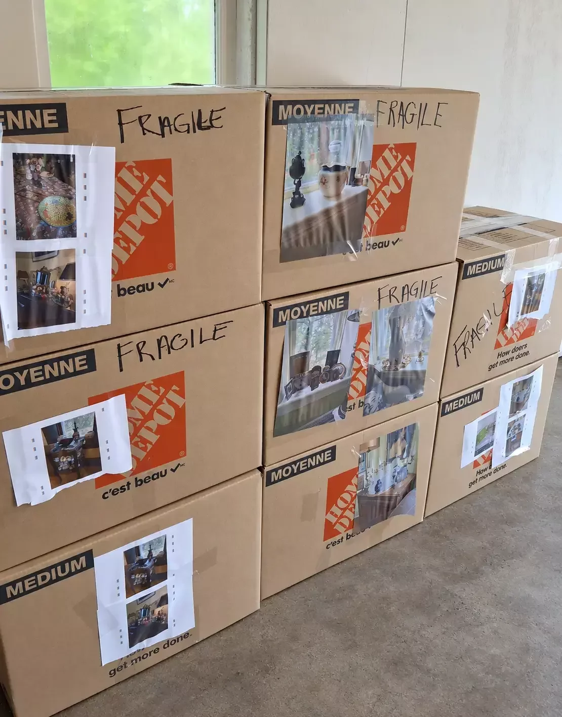 Stacked boxes